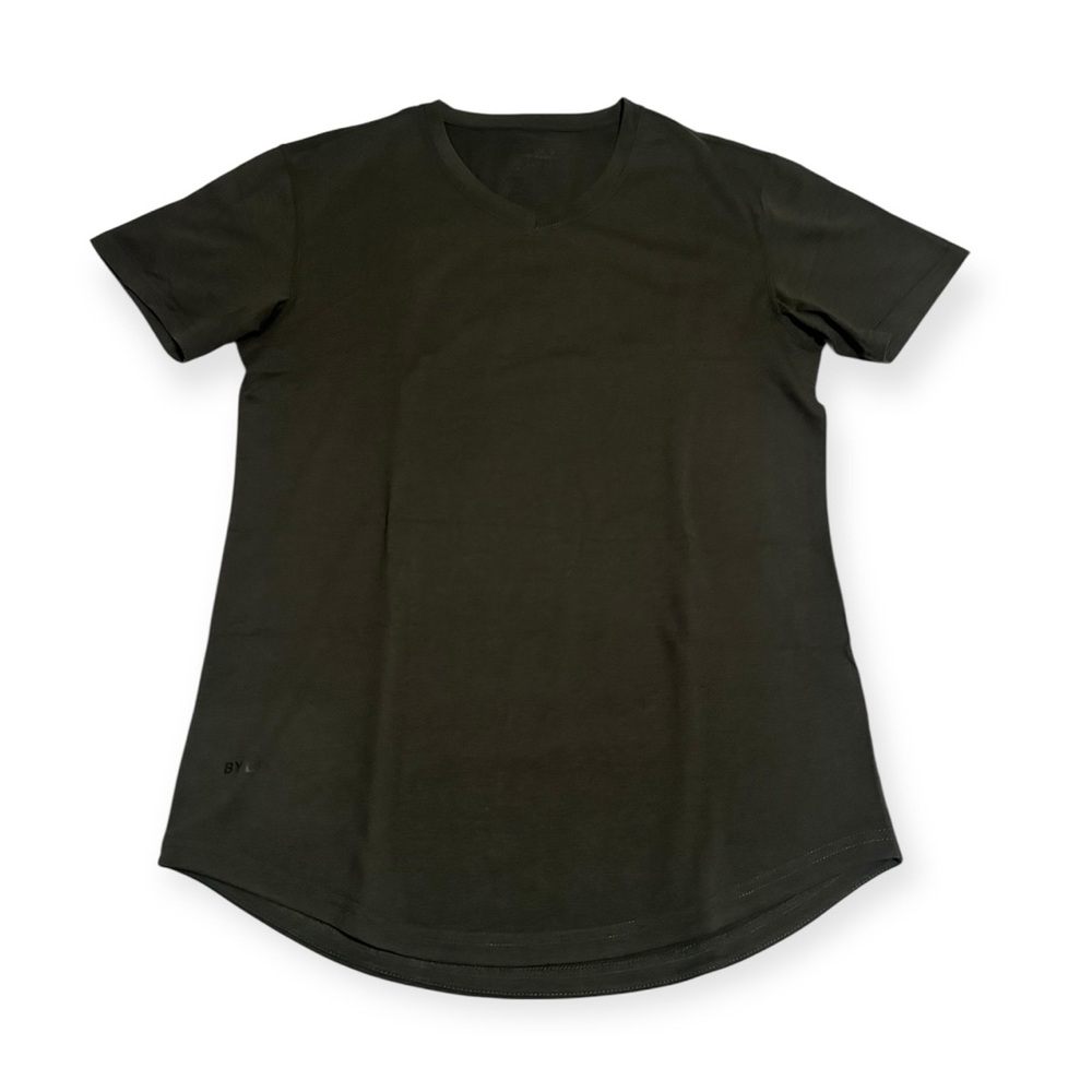 BYLT Basics V-Neck in Dark Olive Green
